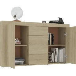 Be Basic Skänk Sonoma-ek 120x36x69 Cm Spånskiva -Chilli shop skank sonoma ek 120x36x69 cm spanskiva brun 3603189