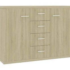 Be Basic Skänk Vit 88x30x65 Cm Spånskiva