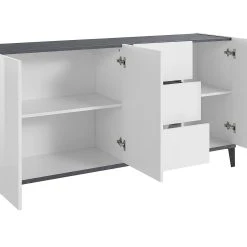 Skänk Sundern 160 Cm 3 Dörrar + Låda -Chilli shop skank sundern 160 cm 3 dorrar lada antracitvit hogglans 4465368