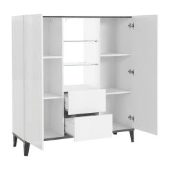 Skänk Sundern 200 Cm -Chilli shop skank sundern 200 cm glasantracitvit hogglans 4465389