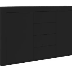 Be Basic Skänk Svart 120x36x69 Cm Spånskiva