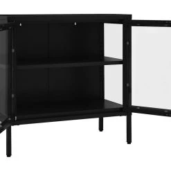 Be Basic Skänk Svart 70x35x70 Cm Stål Och Glas -Chilli shop skank svart 70x35x70 cm stal och glas svart 4198386