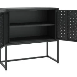 Be Basic Skänk Svart 75x35x75 Cm Stål -Chilli shop skank svart 75x35x75 cm stal svart 4199437