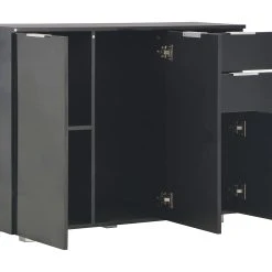 Be Basic Skänk Svart Högglans 107x35x76 Cm -Chilli shop skank svart hogglans 107x35x76 cm svart 2844996