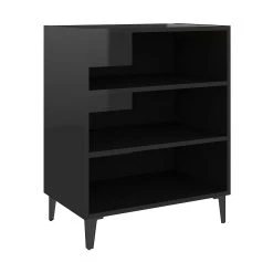 Be Basic Skänk Svart Högglans 57x35x70 Cm Spånskiva