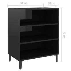 Be Basic Skänk Svart Högglans 57x35x70 Cm Spånskiva -Chilli shop skank svart hogglans 57x35x70 cm spanskiva svart 3230984