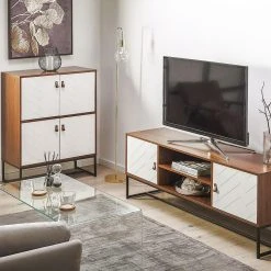 Skänk Tajarja 76x39 Cm -Chilli shop skank tajarja 76x39 cm morkbrunvit 3605138