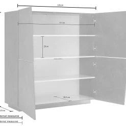 Skänk Vegara 120 Cm 4 Dörrar -Chilli shop skank vegara 120 cm 4 dorrar vit hogglans 4465208