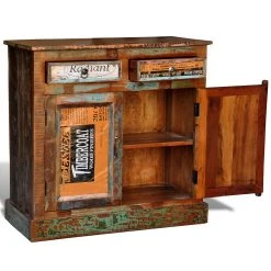 Be Basic Skänk Vintage återvunnet Trä 2 Lådor 2 Luckor -Chilli shop skank vintage atervunnet tra 2 lador 2 luckor brun 4896616