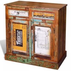 Be Basic Skänk Vintage återvunnet Trä 2 Lådor 2 Luckor -Chilli shop skank vintage atervunnet tra 2 lador 2 luckor brun 4896619