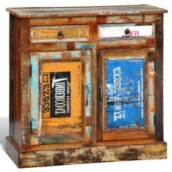 Be Basic Skänk Vintage återvunnet Trä 2 Lådor 2 Luckor -Chilli shop skank vintage atervunnet tra 2 lador 2 luckor brun 4896621