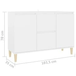 Be Basic Skänk Vit 103,5x35x70 Cm Spånskiva -Chilli shop skank vit 1035x35x70 cm spanskiva vit 3231034