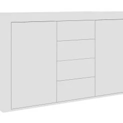 Be Basic Skänk Vit 120x36x69 Cm Spånskiva