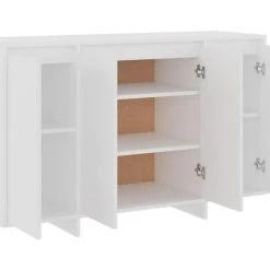 Skänk Brun Ek 120x41x75 Cm Spånskiva -Chilli shop skank vit 120x41x75 cm spanskiva vit 4469105