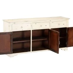 Be Basic Skänk Grå 160x40x80 Cm Massivt Mangoträ -Chilli shop skank vit 160x40x80 cm massivt mangotra vit 3611229