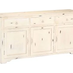 Be Basic Skänk Grå 160x40x80 Cm Massivt Mangoträ -Chilli shop skank vit 160x40x80 cm massivt mangotra vit 3611231