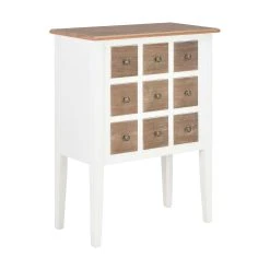 Be Basic Skänk Vit 54x30x80 Cm Massivt Trä