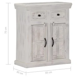 Be Basic Skänk Vit 65x30x75 Cm Massivt Mangoträ -Chilli shop skank vit 65x30x75 cm massivt mangotra vit 1209476