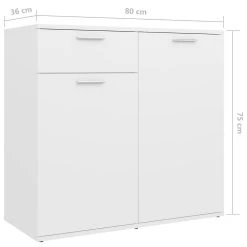 Be Basic Skänk Vit 80x36x75 Cm Spånskiva -Chilli shop skank vit 80x36x75 cm spanskiva vit 2959968