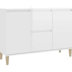 Be Basic Skänk Vit Högglans 103,5x35x70 Cm Spånskiva