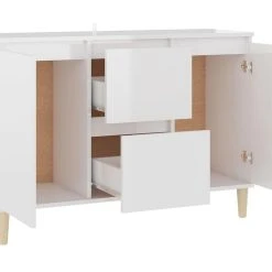 Be Basic Skänk Vit Högglans 103,5x35x70 Cm Spånskiva -Chilli shop skank vit hogglans 1035x35x70 cm spanskiva vit 3497345