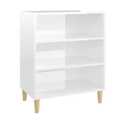 Be Basic Skänk Vit Högglans 57x35x70 Cm Spånskiva