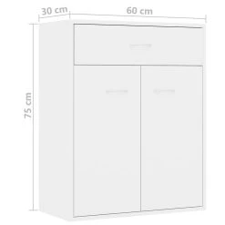 Be Basic Skänk Vit Högglans 60x30x75 Cm Spånskiva -Chilli shop skank vit hogglans 60x30x75 cm spanskiva vit 2713734