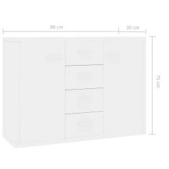 Be Basic Skänk Vit Högglans 88x30x65 Cm Spånskiva -Chilli shop skank vit hogglans 88x30x65 cm spanskiva vit 2845779