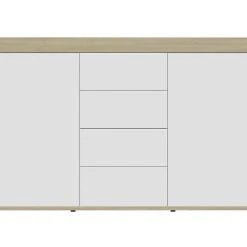 Be Basic Skänk Vit Och Sonoma-ek 120x36x69 Cm Spånskiva -Chilli shop skank vit och sonoma ek 120x36x69 cm spanskiva beige 3054568