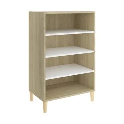 Chilli shop 29 Be Basic Skänk Vit Och Sonoma-ek 57x35x90 Cm Spånskiva