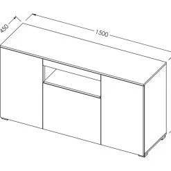 Skänk Vivania 150x45x80 Cm -Chilli shop skank vivania 150x45x80 cm vit hogglanssonomaek 3508431