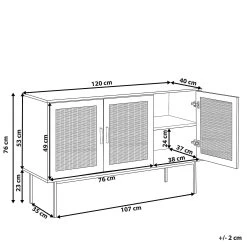 Skåp 3 Dörrar Rotting Ljusbrun PASCO -Chilli shop skap 3 dorrar rotting ljusbrun pasco tranatur 4933573