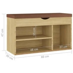 Be Basic Skobänk Med Dyna Vit 80x30x47 Cm Spånskiva -Chilli shop skobank med dyna sonoma ek 80x30x47 cm spanskiva ek 4111695