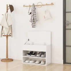 Be Basic Skobänk Vit 60x30x45 Cm Spånskiva -Chilli shop skobank vit hogglans 60x30x45 cm spanskiva vit hogglans 4197562