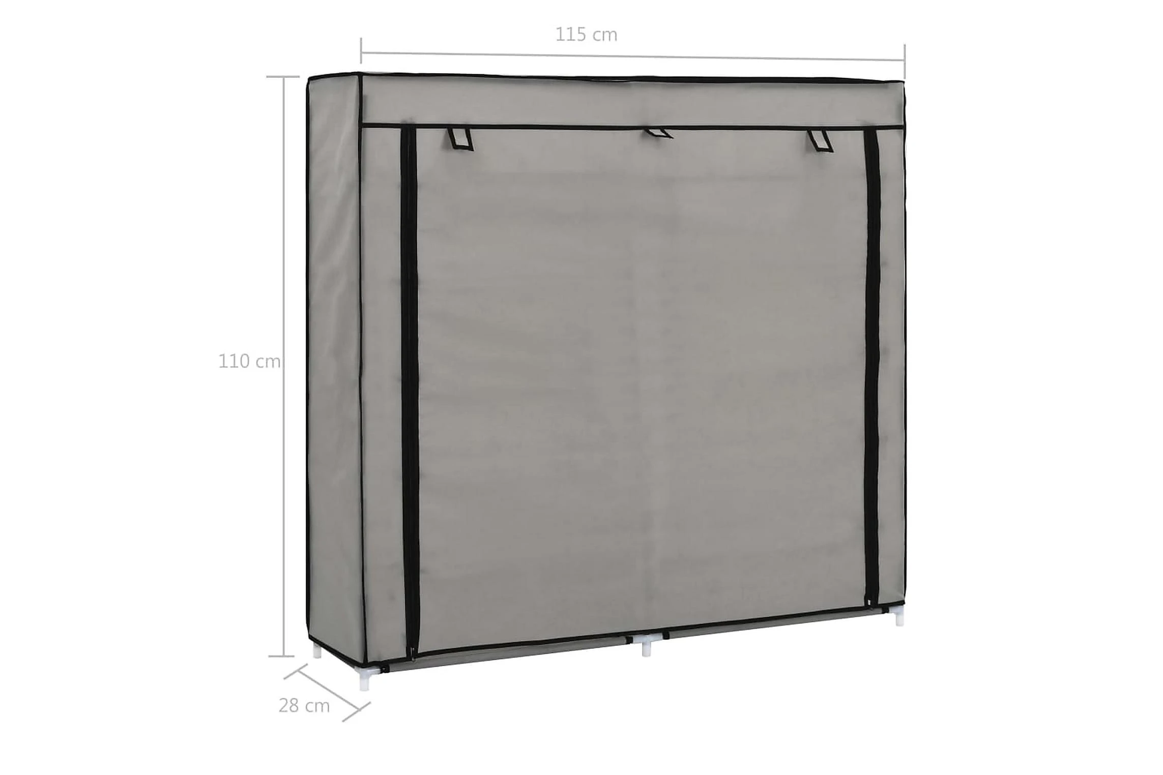 Be Basic Skoförvaring Med överdrag Grå 115x28x110 Cm Tyg 8 Be Basic Skoförvaring Med överdrag Grå 115x28x110 Cm Tyg - Bild 8