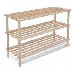 Be Basic Skohylla 3 Hyllplan 2 St Massivt Granträ