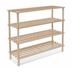 Be Basic Skohylla 4 Hyllplan 2 St Massivt Granträ