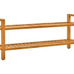 Be Basic Skohylla Med 2 Hyllor 100x27x40 Cm Massiv Ek