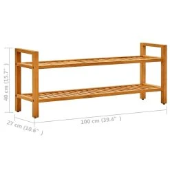 Be Basic Skohylla Med 2 Hyllor 100x27x40 Cm Massiv Ek -Chilli shop skohylla med 2 hyllor 100x27x40 cm massiv ek brun 4112612