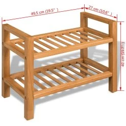 Be Basic Skohylla Med 2 Hyllor 50x27x40 Cm Massiv Ek -Chilli shop skohylla med 2 hyllor 50x27x40 cm massiv ek brun 3609321