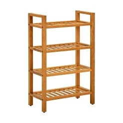 Be Basic Skohylla Med 4 Hyllor 50x27x80 Cm Massiv Ek