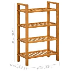 Be Basic Skohylla Med 4 Hyllor 50x27x80 Cm Massiv Ek -Chilli shop skohylla med 4 hyllor 50x27x80 cm massiv ek brun 4112270