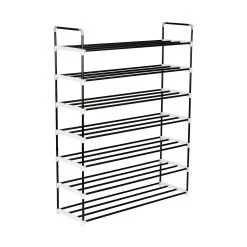 Be Basic Skohylla Med 7 Hyllor Metall Och Plast Svart