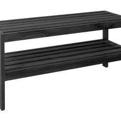 Skohylla MONDEO 82x32xH40cm Trä: Ek Färg: Svart