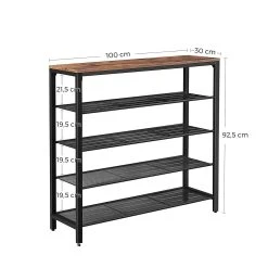 VASAGLE Skohylla Rustik Brun -Chilli shop skohylla rustik brun vasagle 1448584