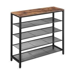 VASAGLE Skohylla Rustik Brun