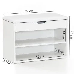 Wohnling Skohylla Valoris 60x30 Cm -Chilli shop skohylla valoris 60x30 cm vit 1704249