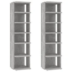 Be Basic Skohyllor 2 St Vit 25x27x102 Cm Spånskiva -Chilli shop skohyllor 2 st betonggra 25x27x102 cm betonggra 4110704