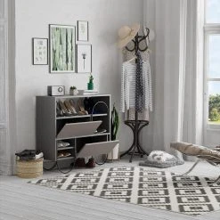 Skoskåp 35x97 Cm 8 Skoskåp 35x97 Cm -Chilli shop skoskap 35x97 cm antracitljusbrun 2869044