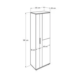 Skoskåp 60x187 Cm -Chilli shop skoskap 60x187 cm vit 3058251